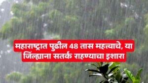 महाराष्ट्रात पुढील 48 तास महत्त्वाचे, या जिल्ह्यांना सतर्क राहण्याचा इशारा